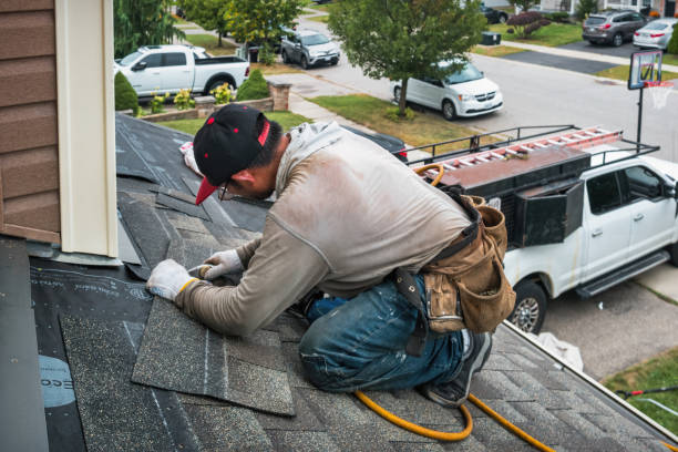 Professional Gutter Installation technician working in Millstone Township, NJ